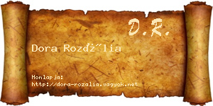 Dora Rozália névjegykártya